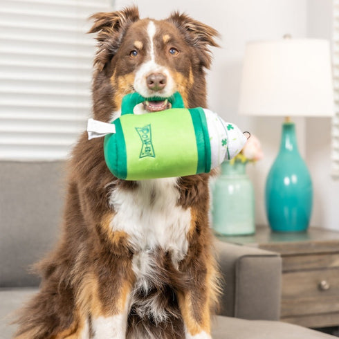 Huxley & Kent Power Plush Lucky Pup Irish Latte Dog Toy Small - Poudre Pet & Feed Supply 3